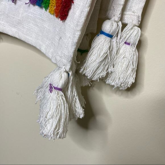 Isaac Mizrahi New York Throw Decorative Blanket Rainbow Embroidered NWT - Picture 2 of 6